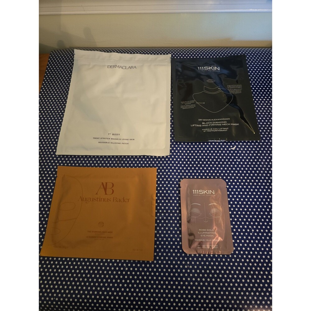 4-Piece 111SKIN & Augustinus Bader Face Masks, Eye mask, Dermaclara Body Patch